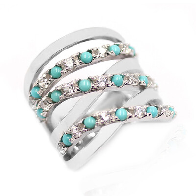 Bague en argent et Turquoise de Campitos (Anne Bever)