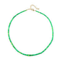 Collier en argent et Opale verte d'Éthiopie