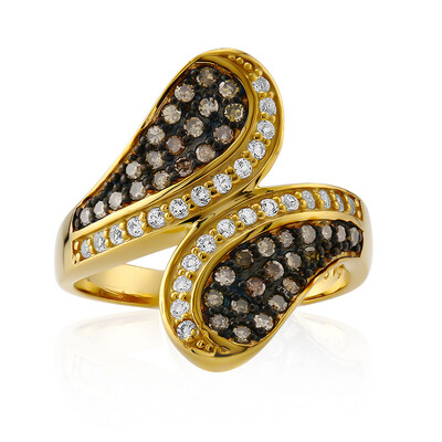 Bague en argent et Diamant chocolat I2