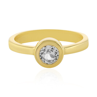 Bague en argent et Topaze blanche