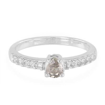 Bague en argent et Saphir à couleur changeante non chauffé