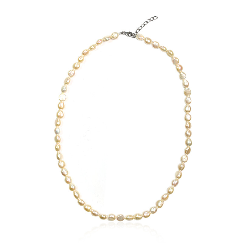 Collier Argent Avec Perle De Culture - Neuf Sans Emballage - Blanc Classique