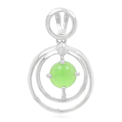 Pendentif en argent et Chrysoprase impériale
