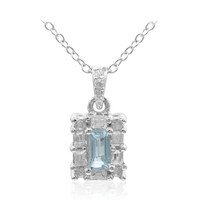 Collier en argent et Topaze bleu ciel