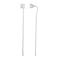 Boucles d'oreilles en argent et Topaze blanche