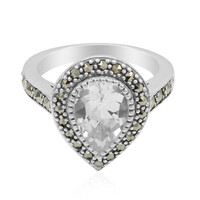 Bague en argent et Topaze blanche