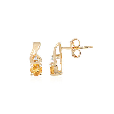 Boucles d'oreilles en argent et Citrine