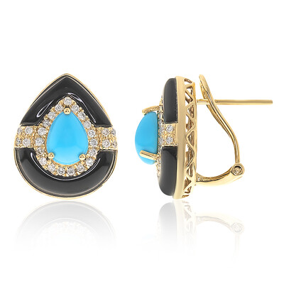 Boucles d'oreilles en or et Turquoise Sleeping Beauty (CIRARI)