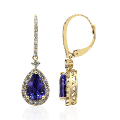 Boucles d'oreilles en or et Tanzanite AAA (CIRARI)