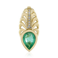 Pendentif en or et Emeraude de Zambie AAA (de Melo)