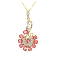 Collier en or et Saphir Padparadscha non chauffé (AMAYANI)