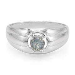 Bague pour homme en argent et Spectrolite