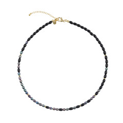 Collier en argent et Tourmaline noire