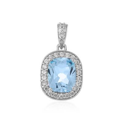 Pendentif en argent et Topaze bleu ciel