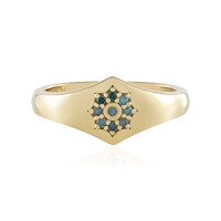 Bague en argent et Diamant bleu I2