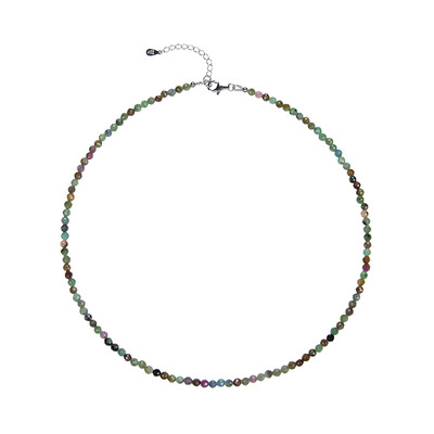 Collier en argent et Rubis Fuchsite