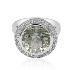 Bague en argent et Améthyste verte