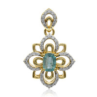 Pendentif en or et Grandidierite (AMAYANI)