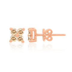 Boucles d'oreilles en or et Diamant rose de France SI1 d'Argyle 