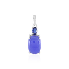Pendentif en argent et Calcédoine bleue