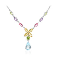 Collier en argent et Topaze bleu ciel