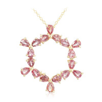 Collier en or et Saphir Padparadscha non chauffé (AMAYANI)