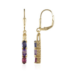 Boucles d'oreilles en argent et Iolite