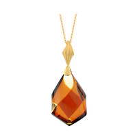 Collier en argent et Ambre cerise de la Baltique 