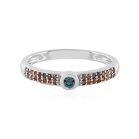 Bague en argent et Diamant bleu I4
