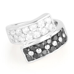 Bague en argent et Spinelle noir