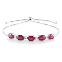 Bracelet en argent et Rubis de Bemainty