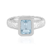 Bague en argent et Topaze bleu ciel