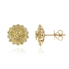 Boucles d'oreilles en or et Diamant SI2 jaune (CIRARI)