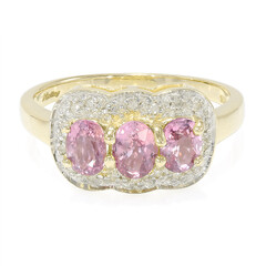 Bague en or et Saphir Padparadscha non chauffé