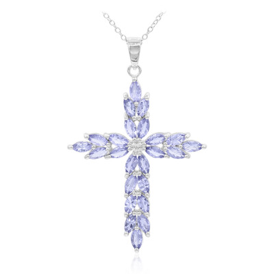 Collier en argent et Tanzanite