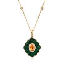 Collier en or et Grenat mandarine (CIRARI)