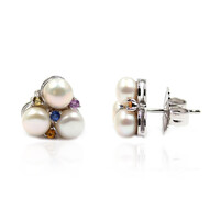 Boucles d'oreilles en argent et Perle de culture d'eau douce (Dallas Prince Designs)