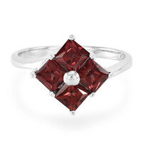 Bague en argent et Grenat du Mozambique