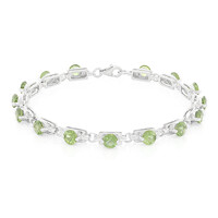 Bracelet en argent et Apatite de Russie