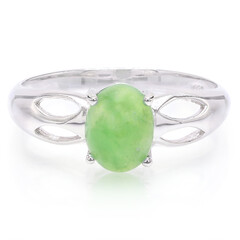 Bague pour homme en argent et Chrysoprase impériale