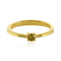 Bague en argent et Diamant jaune I4