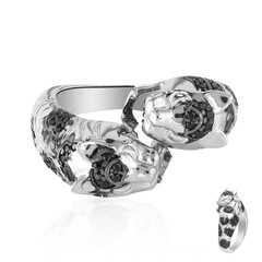 Bague en argent et Spinelle noir