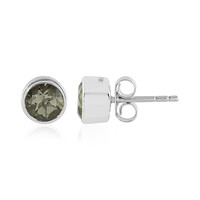 Boucles d'oreilles en argent et Améthyste verte