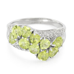 Bague en argent et Péridot de Mandchourie