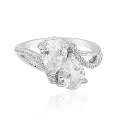 Bague en argent et Topaze blanche