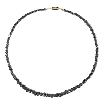 Collier en argent et Diamant noir(Adela Silber)