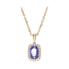 Collier en or et Tanzanite AAA (CIRARI)
