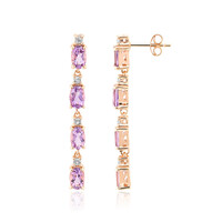 Boucles d'oreilles en argent et Améthyste