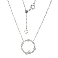 Collier en argent et Perle blanche de culture d'eau douce
