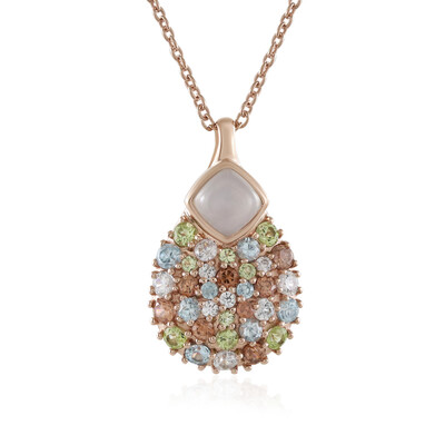 Collier en argent et Pierre de Lune blanche (KM by Juwelo)